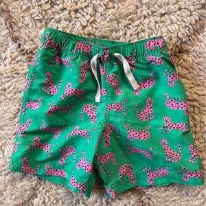 Hanna Andersson Green and Pink Kids Shorts